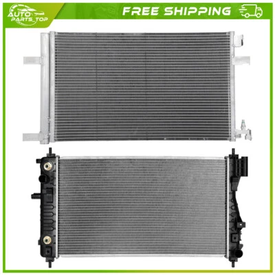 Aluminum Radiator and AC Condenser Cooling Kit For 2013-2014 15 Chevrolet Malibu Foto 1 de 4