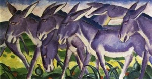 Franz Marc Donkey Frieze 1911 17"x 22" Archival Art Print - Picture 1 of 1