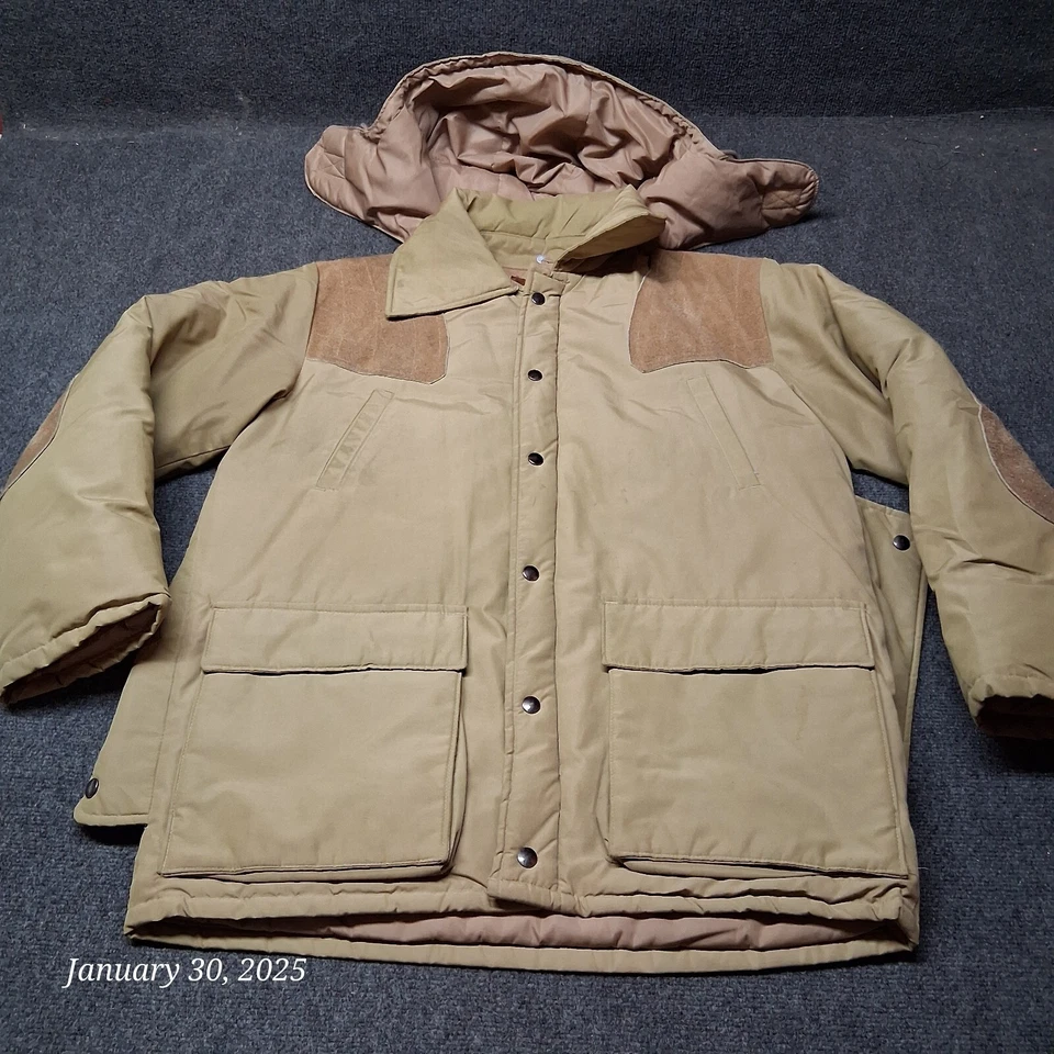 Jaqueta de caça masculina acolchoada média vintage Gladiator por Camel Goose Down - Imagem 1 de 4