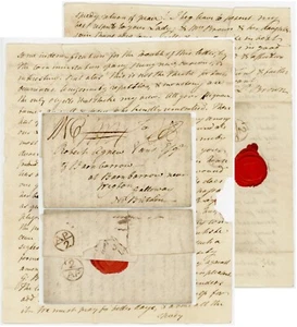 1780 LETTER SPAIN Is. TENERIFE to SCOTLAND W.L BROWN to AGNEW 2 BISHOP MARKS - Picture 1 of 6