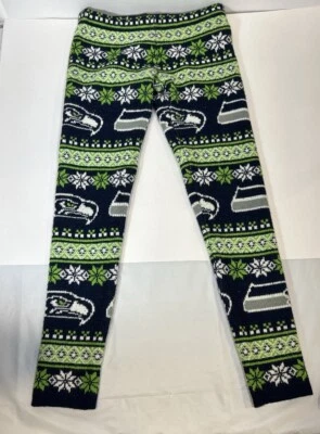 Seattle Seahawks Football NFL Ugly Christmas Holiday Women's Size S Sweatpants - Image 1 of 4