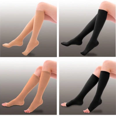 Medical Grade Knee Support Stockings Varicose Vein Circulation Compression Socks - Image 1 of 4