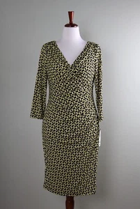 Lauren Ralph Lauren NEU MIT ETIKETT $ 134 Slinky Stretch Kettenglieder Druck Kleid Größe 10 - Bild 1 von 6