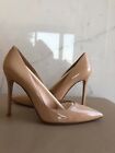 Gianvito Rossi 105 nude neutral patent leather pumps heels 39.5