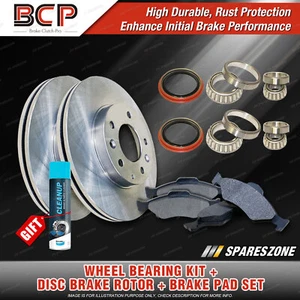 Front Wheel Bearing Kit + Brake Rotor Pad Set for Ford Falcon Fairmont XE XF XG - Picture 1 of 5