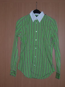 Ralph Lauren Hemd Langarm grün gestreift Grösse 6 S slim fit neu - Bild 1 von 6