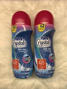 2- Purex 15.5 Oz Crystals Fresh Vibes Odor Stop In Wash Fragrance Booster - Picture 1 of 1