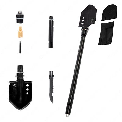 Pala de supervivencia multiherramienta de acero inoxidable 8 en 1 Foto 1 de 4