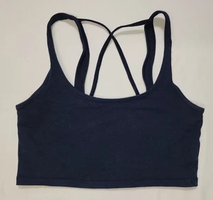 Crop top donna American Eagle blu navy cotone elasticizzato taglia S - Foto 1 di 7