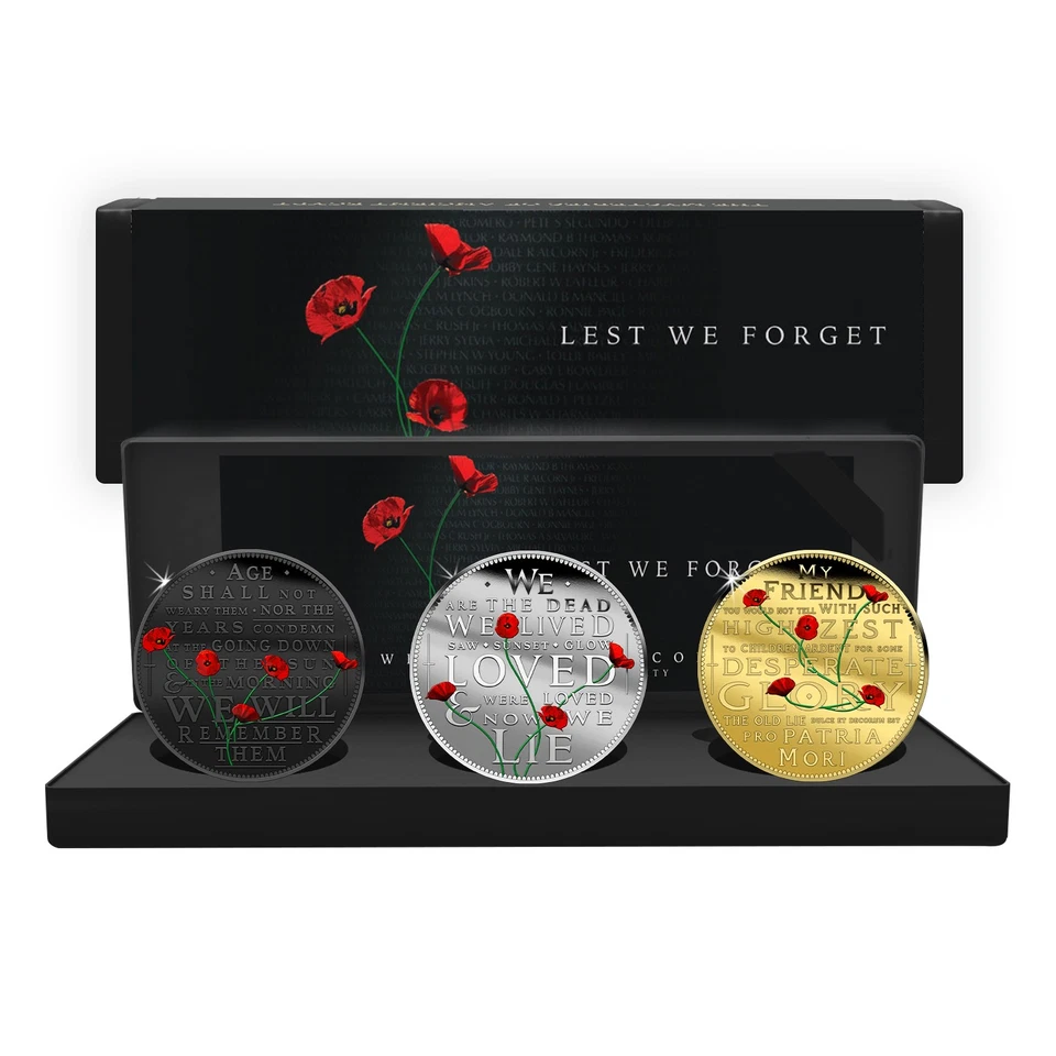 Juego de 3 monedas de lujo edición limitada de 99 días del recuerdo para que no olvidemos 2026 Foto 1 de 4