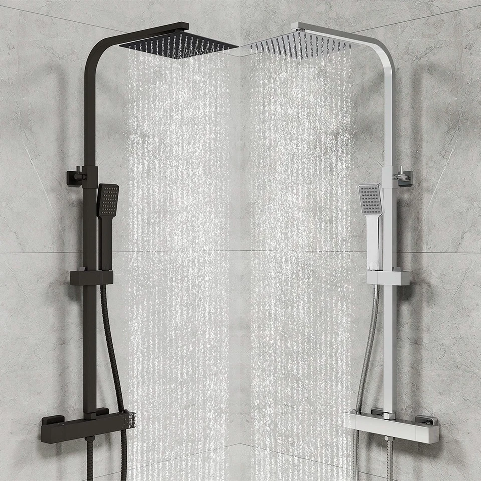 OCEAN Colonne doccia termostatiche soffione acciaio inox 20x20cm vari colori - Immagine 1 di 1