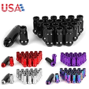 20PCS Color Steel Racing Wheel Lug Nuts 48mm Open End M12 x 1.5mm M12 x 1.25mm - Picture 1 of 20