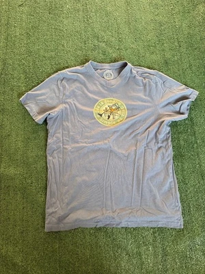 Camisa Life Is Good Para Hombre Semi Ajustada Azul Gráfico Camiseta Talla L Relajante Divertida Foto 1 de 4