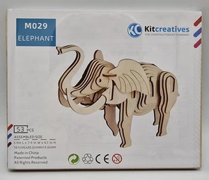 Kit de construction Eléphant - DIY Puzzle 3D en Bois - NEUF dans sa boite - Foto 1 di 10