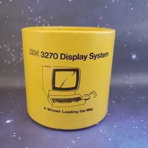 Vintage IBM 3270 Display System Pubblicità Scrivania Organizer Portapenne RARO anni 70 - Foto 1 di 11