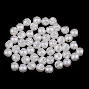 50Pcs White Buttons False Sewing mm 12mm - Picture 1 of 15