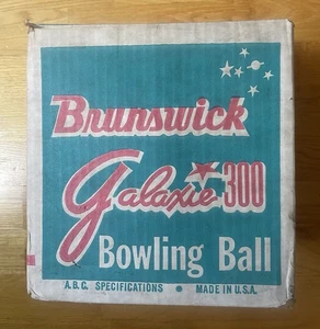Vintage Brunswick Galaxie 300 Bowling Ball Box Blue & Silver BOX ONLY - Picture 1 of 9