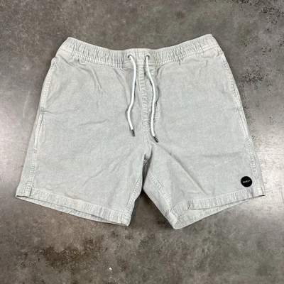 Pantalones Cortos de Pana RVCA Para Hombre Medianos Azul Desteñido Surf Playa Usados Foto 1 de 4