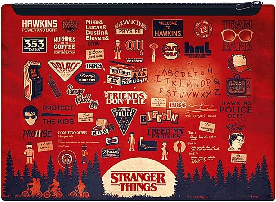 Stranger Things Official Upside Down Design Extra Large Pencil Case - Image 1 of 1