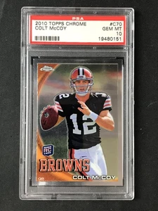 PSA 10 2010 Topps Chrome #C70 Colt Mccoy Cleveland Browns RC GEM MINT - Picture 1 of 2