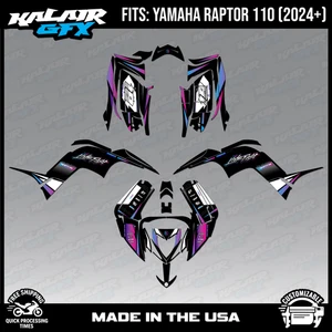 Graphics Kit for Yamaha Raptor 110 (2024-2025) Rebel Series - MAGENTA - Picture 1 of 4