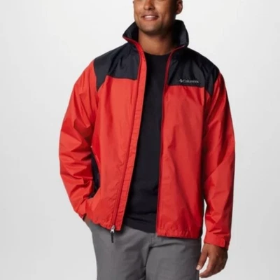 Chaqueta de lluvia Columbia para hombre Glennaker Lake roja talla grande Foto 1 de 4