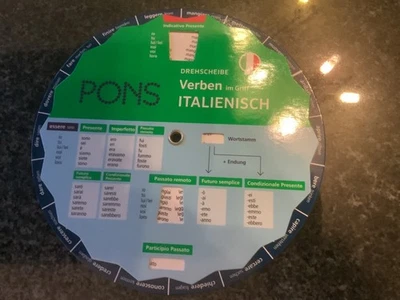 1x PONS ⭐️Drehscheibe Verben im Griff Italienisch ⭐️Neu - Bild 1 von 2
