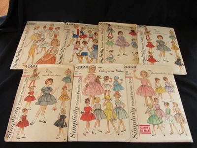 LOTE DE 7 VESTIDOS TOPS CORTOS VINTAGE NIÑAS 7 DÍAS ARMARIO COSTURA PATRONES AÑOS 60 Foto 1 de 4