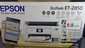 Epson EcoTank ET-2850 Wireless Color All-in-One Printer 300 Pg count White - Picture 1 of 20
