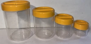 4 André Morin Mid century Plastic acrylic Vtg Yellow Mcm 8piece IPL Morin Canada - Picture 1 of 17