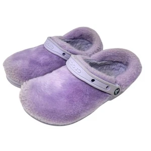 Crocs Classic Fur Sure Clogs Fuzzy Women 8 Men 6 Lavender - Picture 1 of 5