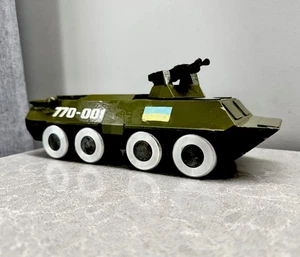 Vintage BTR Armored Personnel Carrier Desk Model Hand Made Heavy Metal Decor - Picture 1 of 10