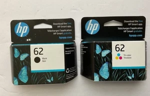 Cartuchos de tinta para impresora HP #62 tricolor / #62 negro - nuevo en caja - Imagen 1 de 2