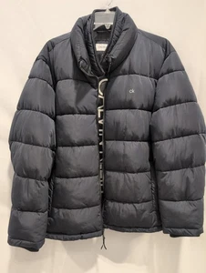 Calvin Klein Men's Navy Blue Double Zipper Puffer Jacket Size XXL - Picture 1 of 5