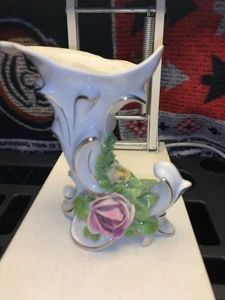 Antique Dresden Beautiful Floral Porcelain Vase - Picture 1 of 9