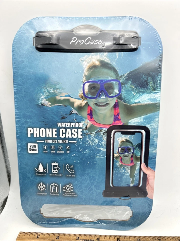 Joto Impermeable Teléfono Bolsa Pro Estuche 25m Profundo Táctil Amigable Video ¡Subacuático! Foto 1 de 2