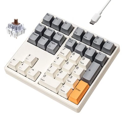 34-Key USB Mechanical Numpad, Hot-Swappable, PBT Keycaps, Brown Switch, Backlit - Image 1 of 4