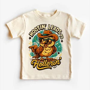 Hootin Leads To Hollerin' Funny Owl Country Western Shirt - Western Tee - MU99 - Bild 1 von 7