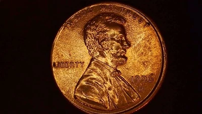 1996 D Lincoln Memorial Cent Conversation Coin Off Center/Lamination Error - Image 1 of 4