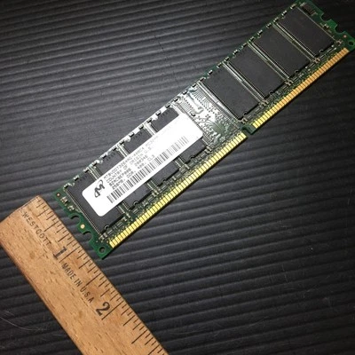 Micron 256MB DDR1 400MHz PC3200U CL3 Desktop RAM MT8VDDT3264AG-40BC4 - Image 1 of 3