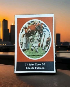 1972 Sunoco NFL Action Player Stamps Atlanta Falcons De John Zook Vintage VG+ - Picture 1 of 2