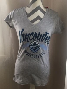 Vancouver Whitecaps FC MLS Womens Small V-Neck Shirt NWT - Picture 1 of 5
