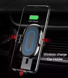 Fast Car Mount Wireless Charging Charger Phone Holder Iphone 11/12/13/14,Samsung - Picture 1 of 6