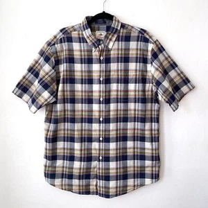 Pendleton Surf Seaside Shirt Plaid Blue Cotton Short Sleeve Men's Large - Picture 1 of 5