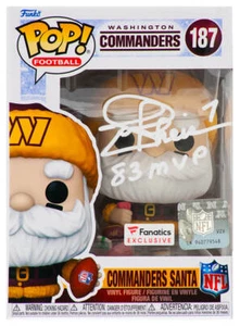 Joe Theismann Signed Commanders SANTA Funko Pop #187 w/83 MVP - (SCHWARTZ COA) - Picture 1 of 1