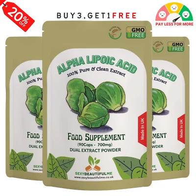 SBM Alpha Lipoic Acid 700mg Capsules | 99% R-ALA | 100% Natural Antioxidant Support