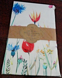 MAISON D' HERMINE FLOWERS IN THE FIELD 100% COTTON APRON 27.5" X 31.5" - Picture 1 of 7