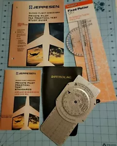 Jeppesen: FAA Test Study Guide Book, Test Standards, Safetech E-6B, CP-1 Plotter - Picture 1 of 12