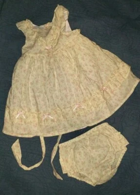 Vestido Jillians Closet 12m Y Florers Marfil/Rosa Floral Lazos Manga Corta Foto 1 de 4