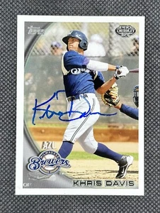 Khris Davis 2010 Topps Pro Debut IP Auto BREWERS - Picture 1 of 2